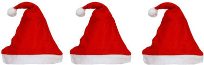 ME&YOU Solid Santa Cap Cap(Pack of 3)