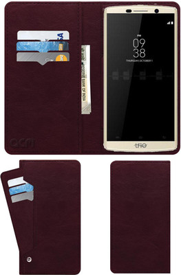 ACM Flip Cover for Trio T50dt(Maroon, Cases with Holder, Pack of: 1)