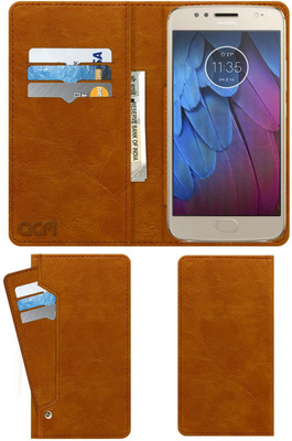 ACM Flip Cover for Motorola Moto G5s(Gold, Cases with Holder, Pack of: 1)