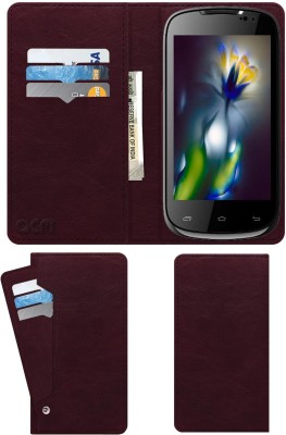 ACM Flip Cover for Spice Stellar Nhance Mi-435(Maroon, Cases with Holder, Pack of: 1)