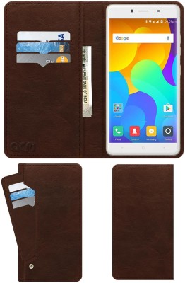 ACM Flip Cover for Yu Yureka 2(Brown, Cases with Holder, Pack of: 1)