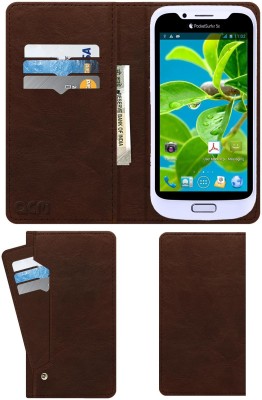 ACM Flip Cover for Datawind Pocket Surfer 5x(Brown, Cases with Holder, Pack of: 1)