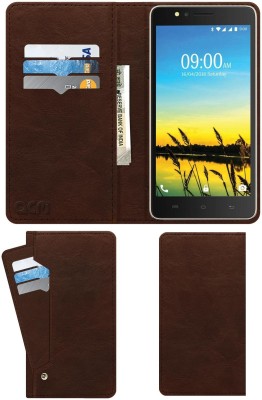 ACM Flip Cover for Lava A79(Brown, Cases with Holder, Pack of: 1)
