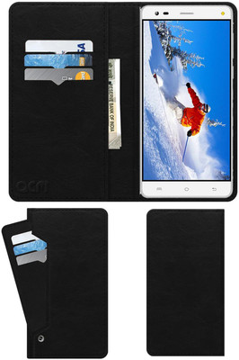 ACM Flip Cover for Lava V5(Black, Cases with Holder, Pack of: 1)