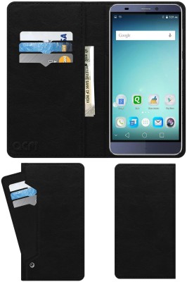 ACM Flip Cover for Micromax Canvas Mega 4G Q417(Black, Cases with Holder, Pack of: 1)
