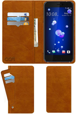 ACM Flip Cover for Htc U11(Gold, Cases with Holder, Pack of: 1)