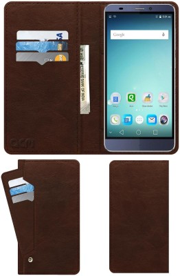 ACM Flip Cover for Micromax Canvas Mega 4G Q417(Brown, Cases with Holder, Pack of: 1)