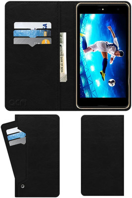 ACM Flip Cover for Micromax Canvas Fire 5 Q386(Black, Cases with Holder, Pack of: 1)