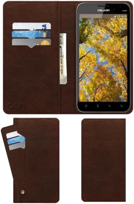 ACM Flip Cover for Celkon A900(Brown, Cases with Holder, Pack of: 1)