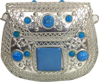 

Butterfly Party Silver, Blue Clutch, Blue;silver