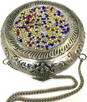 

Butterfly Party Silver Clutch