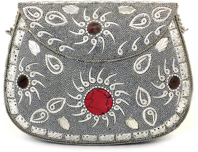 

Butterfly Party Silver Clutch