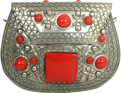 

Butterfly Party Silver, Red Clutch, Red;silver