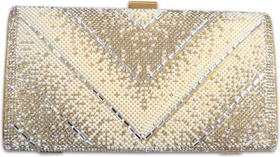 

Chipbeys Party Gold, Silver, White Clutch