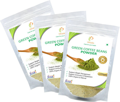 

Vihado Premium Green Coffee Beans Powder for Weight Loss (Unroasted green coffee), Unroasted, Arabica AAA+ - / 3 Pack of Roast & Ground Coffee 100 g(Pack of 3)