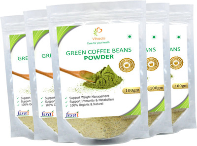 

Vihado Premium Green Coffee Beans Powder (Unroasted, Arabica AAA+ -) 5 Pack of Instant Coffee 100 g(Pack of 5)