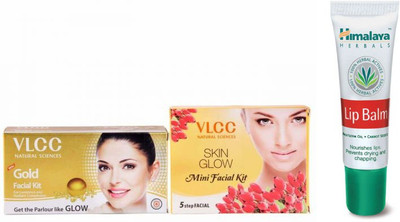 

Himalaya Gold Facial Kit, Skin Glow Facial Kit, Lip Balm(Set of 3)
