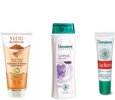

Himalaya Soothing Body Lotion, Chandan Kesar Face Wash, Lip Balm(Set of 3)