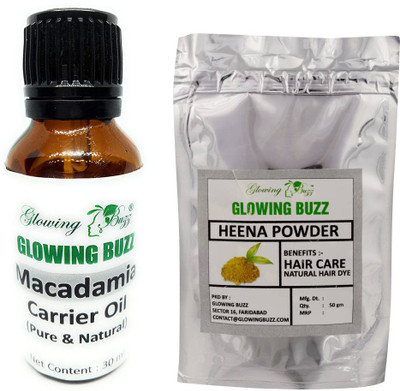 

Glowing Buzz Combo of amcademia essential oil and heena powder 50 grams(Set of 2)