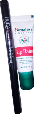 

Himalaya Herbal Lip Balm With Combo Of Huda Liquid Waterproof Eyeliner Pencil 36 hrs(Set of 2)