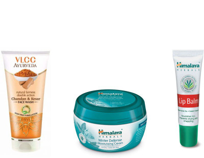 

Himalaya Winter Defense Moisturizing Cream, Chandan Kesar Face Wash, Lip Balm(Set of 3)
