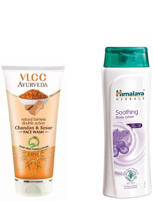 

Himalaya Soothing Body Lotion, Chandan Kesar Face Wash(Set of 2)