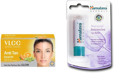 

Himalaya Natural Intensive Lip Balm, Anti Tan Facial Kit(Set of 2)