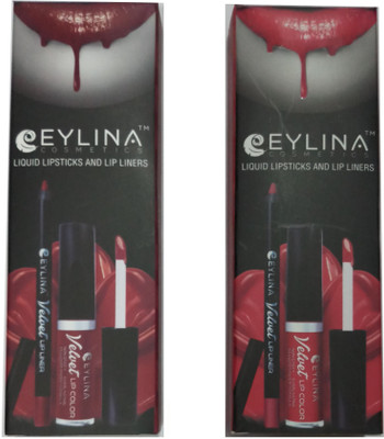 

Eylina Liquid Lipsticks and Lip Liners-Cranberry & Cupid.(Set of 2)