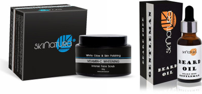 

Skinatura Vitamin-C Whitening Intense Face Scrub, BEARD OIL [BEARD CODE : GENTLEMAN](Set of 2)