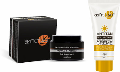 

Skinatura Papaya & Apricot Fruit Face Scrub, Anti Tan Skin Lightening Spec Treatment Creme(Set of 2)
