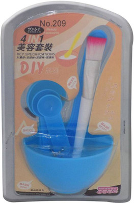PELO Bowl And Spoons With Brush For Saloon Facial And Bleach For Girls And Women, Pack Of 1(Set of 6)