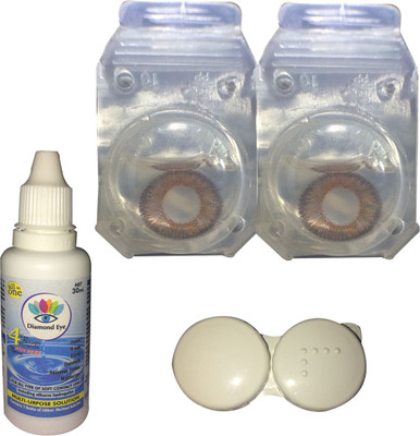 

Iconic Eye cool brown color lens Monthly Contact Lens(0.0, brown, Pack of 2)