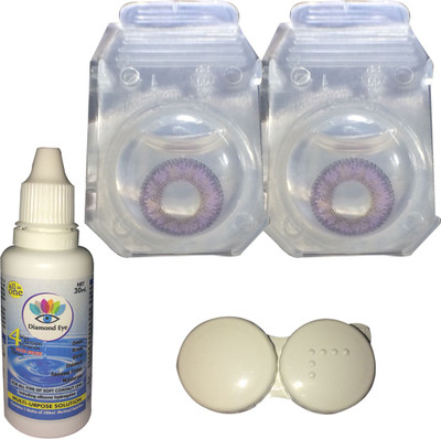 

Iconic Eye Sexy purple color contact lens with case solution Monthly Contact Lens(0.0, purple, Pack of 2)
