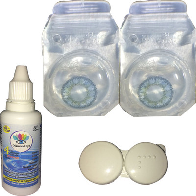 

Iconic Eye Sexy Aqua color contact lens with case solution Monthly Contact Lens(0.0, Aqua, Pack of 2)