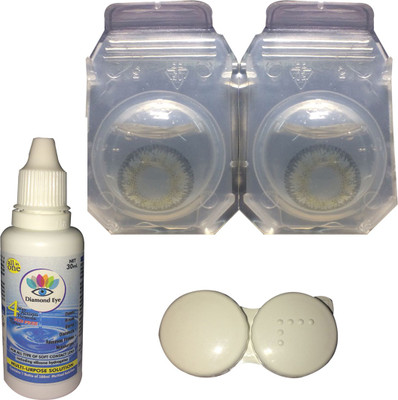 

Iconic Eye Sexy Grey color contact lens with case solution Monthly Contact Lens(0.0, grey, Pack of 2)