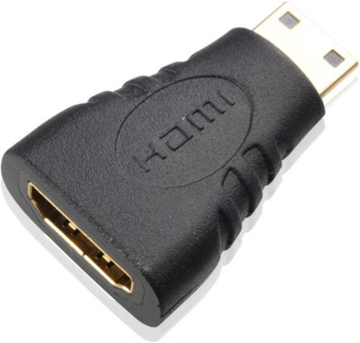 

Microware Mini HDMI Male to Hdmi Female Jointer Converter HDMI Adapter(Compatible with Mobile, Laptop, Tablet, Mp3, Gaming Device, Black)