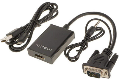 

Microware High Quality VGA to HDMI Full HD Video 1080P Converter Adapter for PC Laptop DVD TV HDMI Adapter(Compatible with Mobile, Laptop, Tablet, Mp3, Gaming Device, Black)