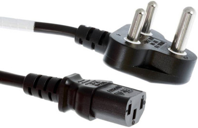 

Terabyte laptop power cord Power Cord(Compatible with laptop, desktop, Black)