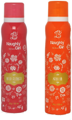 

Naughty Girl WILD FLOWER PASSION Deodorant for Women- (Set of 2) (150ml each) Body Spray - For Women(150 ml, Pack of 2)