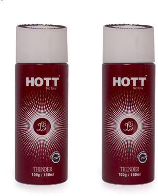 

HOTT THUNDER Deodorant for Men-Pack of 2 (150ml each) Body Spray - For Men(150 ml, Pack of 2)