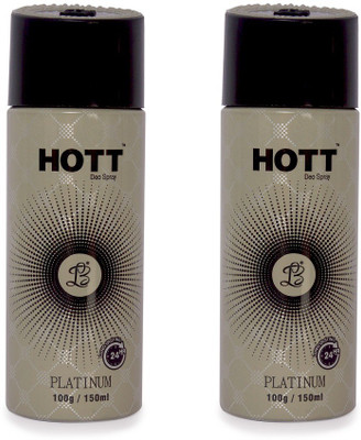 

HOTT PLATINUM Deodorant for Men- Pack of 2 (150ml each) Body Spray - For Men(150 ml, Pack of 2)