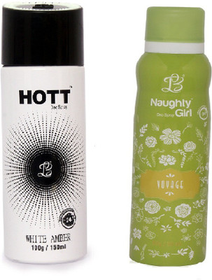 

Lyla Blanc Mens WHITE AMBER & VOYAGE - (Set of 2, No Gas Deodorant for Couple) (150ml each) Body Spray - For Men(150 ml, Pack of 2)