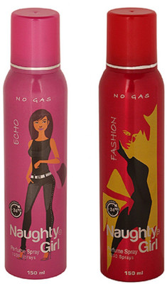 

Naughty Girl ECHO & FASHION No Gas Deodorant for Women- (Set of 2) (150ml each) Perfume Body Spray - For Women(150 ml, Pack of 2)