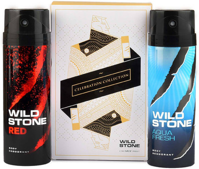 

Wild Stone Red and Aqua Fresh Mega Pack Deodorant Spray - For Men(400 ml, Pack of 2)