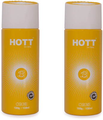 

HOTT CHROME Deodorant for Men- Pack of 2 (150ml each) Body Spray - For Men(150 ml, Pack of 2)