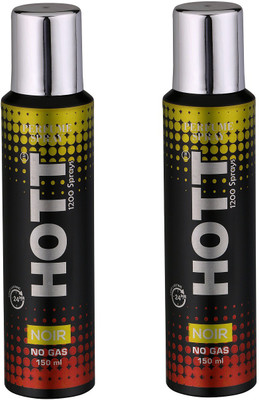 

HOTT NOIR NO Gas Deodorant for Men- Pack of 2 (150ml each) Perfume Body Spray - For Men(150 ml, Pack of 2)