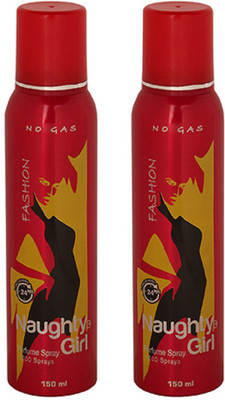 

Naughty Girl FASHION No Gas Deodorant for Women-Pack of 2 (150ml each) Perfume Body Spray - For Women(150 ml, Pack of 2)
