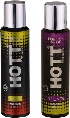 

HOTT NOIR & INTENSE WOGAS NO Gas Deodorant for Men- (Set of 2) (150ml each) Perfume Body Spray - For Men(150 ml, Pack of 2)