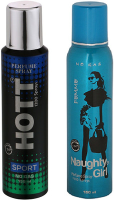

Lyla Blanc Mens SPORT & FEMME - (Set of 2, No Gas Deodorant for Couple) (150ml each) Perfume Body Spray - For Men(150 ml, Pack of 2)