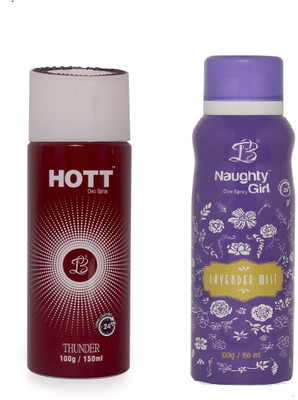 

Lyla Blanc Mens THUNDER & LAVENDER MIST - (Set of 2, No Gas Deodorant for Couple) (150ml each) Body Spray - For Men(150 ml, Pack of 2)